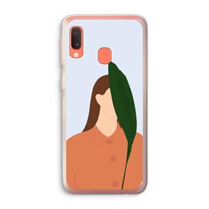 CaseCompany Leaf: Samsung Galaxy A20e Transparant Hoesje
