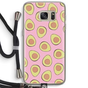 CaseCompany Dancing avocados: Samsung Galaxy S7 Transparant Hoesje met koord