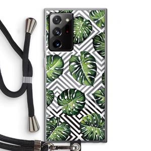 CaseCompany Geometrische jungle: Samsung Galaxy Note 20 Ultra / Note 20 Ultra 5G Transparant Hoesje met koord