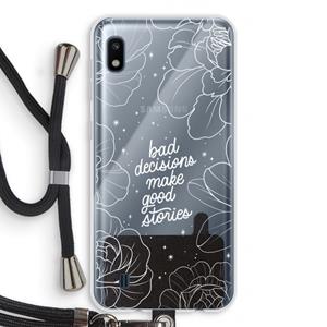 CaseCompany Good stories: Samsung Galaxy A10 Transparant Hoesje met koord
