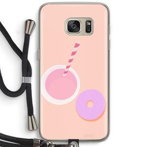 CaseCompany Donut: Samsung Galaxy S7 Transparant Hoesje met koord