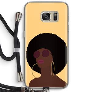 CaseCompany Golden hour: Samsung Galaxy S7 Transparant Hoesje met koord