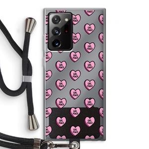CaseCompany GIRL POWER: Samsung Galaxy Note 20 Ultra / Note 20 Ultra 5G Transparant Hoesje met koord