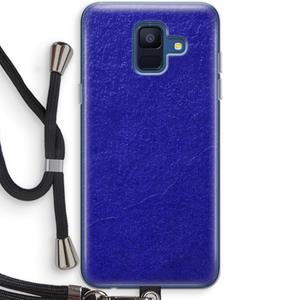 CaseCompany Majorelle Blue: Samsung Galaxy A6 (2018) Transparant Hoesje met koord