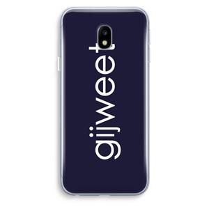 CaseCompany Gijweet: Samsung Galaxy J3 (2017) Transparant Hoesje