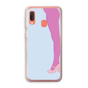 CaseCompany Pink panty: Samsung Galaxy A20e Transparant Hoesje