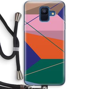 CaseCompany Gestalte 1: Samsung Galaxy A6 (2018) Transparant Hoesje met koord