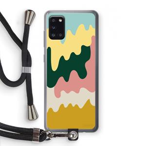CaseCompany Baar B: Samsung Galaxy A31 Transparant Hoesje met koord