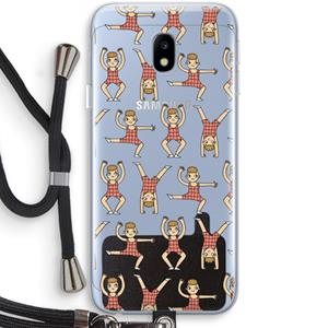 CaseCompany Gymboys: Samsung Galaxy J3 (2017) Transparant Hoesje met koord