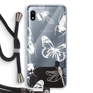 CaseCompany Tiny Bugs: Samsung Galaxy A10 Transparant Hoesje met koord