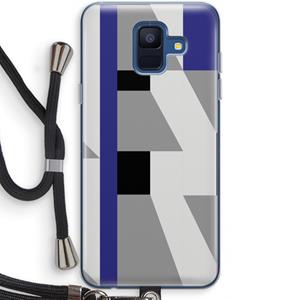 CaseCompany Gestalte 2: Samsung Galaxy A6 (2018) Transparant Hoesje met koord