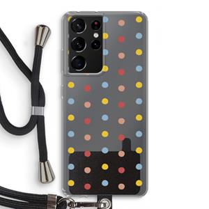 CaseCompany Bollen: Samsung Galaxy S21 Ultra Transparant Hoesje met koord