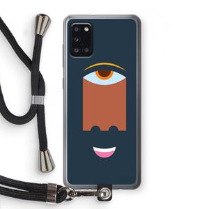 CaseCompany Mono M: Samsung Galaxy A31 Transparant Hoesje met koord