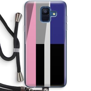 CaseCompany Gestalte 4: Samsung Galaxy A6 (2018) Transparant Hoesje met koord