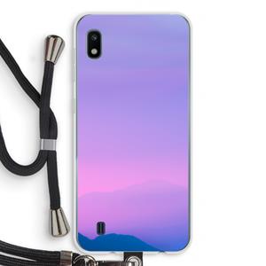 CaseCompany Sunset pastel: Samsung Galaxy A10 Transparant Hoesje met koord