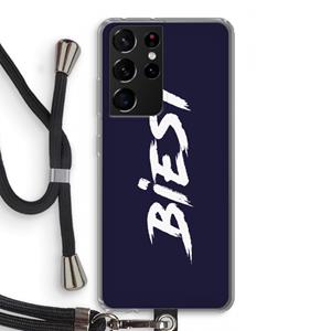 CaseCompany Biest: Samsung Galaxy S21 Ultra Transparant Hoesje met koord