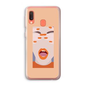CaseCompany Surprise: Samsung Galaxy A20e Transparant Hoesje
