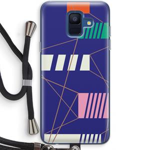 CaseCompany Gestalte 5: Samsung Galaxy A6 (2018) Transparant Hoesje met koord