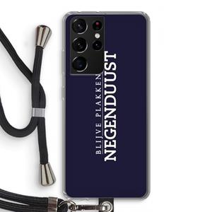 CaseCompany Blijve plakken in Negenduust: Samsung Galaxy S21 Ultra Transparant Hoesje met koord