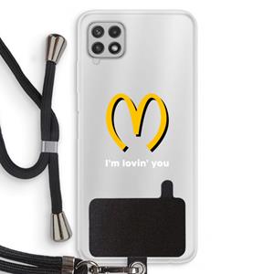 CaseCompany I'm lovin' you: Samsung Galaxy A22 4G Transparant Hoesje met koord