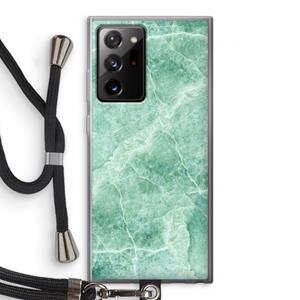 CaseCompany Groen marmer: Samsung Galaxy Note 20 Ultra / Note 20 Ultra 5G Transparant Hoesje met koord