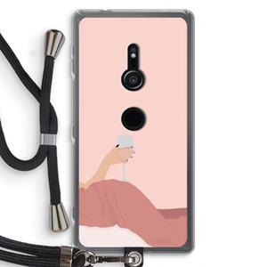 CaseCompany Wine: Sony Xperia XZ2 Transparant Hoesje met koord