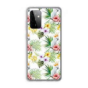 CaseCompany Gele kuif: Samsung Galaxy A72 Transparant Hoesje
