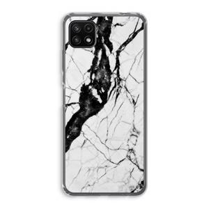 CaseCompany Witte marmer 2: Samsung Galaxy A22 5G Transparant Hoesje