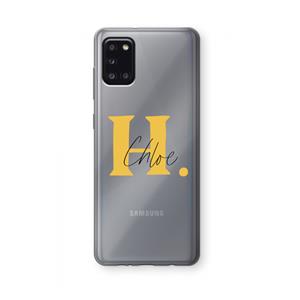 CaseCompany Amber Script: Samsung Galaxy A31 Transparant Hoesje