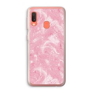 CaseCompany Abstract Painting Pink: Samsung Galaxy A20e Transparant Hoesje