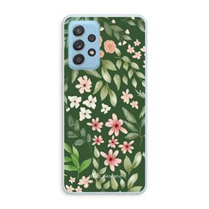 CaseCompany Botanical green sweet flower heaven: Samsung Galaxy A73 Transparant Hoesje