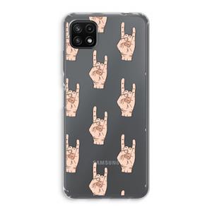 CaseCompany Rock: Samsung Galaxy A22 5G Transparant Hoesje