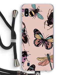 CaseCompany Tiny Bugs: Samsung Galaxy A10 Transparant Hoesje met koord