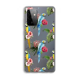 CaseCompany Kleurrijke papegaaien: Samsung Galaxy A72 Transparant Hoesje