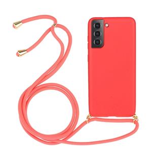 Lunso Backcover hoes met koord - Samsung Galaxy S22 - Rood