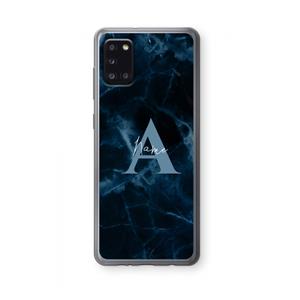 CaseCompany Midnight Marble: Samsung Galaxy A31 Transparant Hoesje