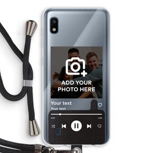 CaseCompany Music Player: Samsung Galaxy A10 Transparant Hoesje met koord