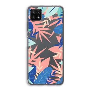 CaseCompany Tropisch: Samsung Galaxy A22 5G Transparant Hoesje