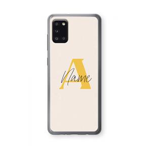 CaseCompany Amber Script: Samsung Galaxy A31 Transparant Hoesje