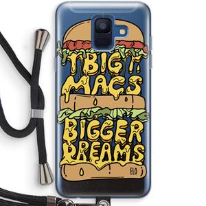 CaseCompany Big Macs Bigger Dreams: Samsung Galaxy A6 (2018) Transparant Hoesje met koord