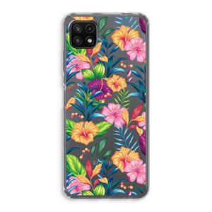 CaseCompany Tropisch 2: Samsung Galaxy A22 5G Transparant Hoesje