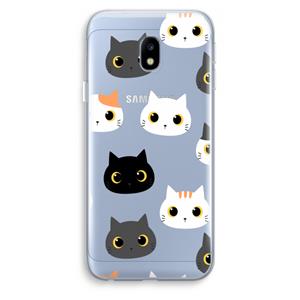 CaseCompany Katten: Samsung Galaxy J3 (2017) Transparant Hoesje