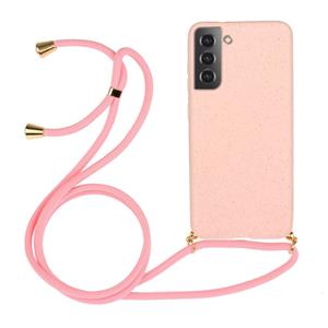 Lunso Backcover hoes met koord - Samsung Galaxy S22 Plus - Roze