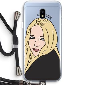 CaseCompany Mary Kate: Samsung Galaxy J3 (2017) Transparant Hoesje met koord