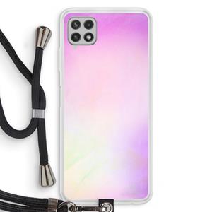 CaseCompany Flow mist pastel: Samsung Galaxy A22 4G Transparant Hoesje met koord