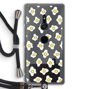 CaseCompany Spiegeleitjes: Sony Xperia XZ2 Transparant Hoesje met koord