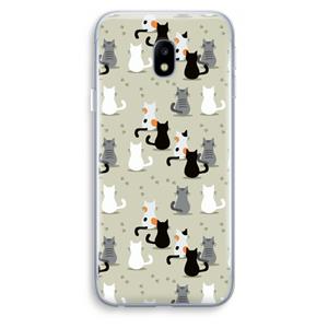 CaseCompany Katten: Samsung Galaxy J3 (2017) Transparant Hoesje