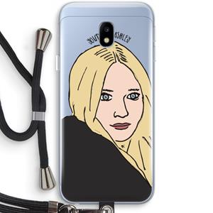 CaseCompany Ashley: Samsung Galaxy J3 (2017) Transparant Hoesje met koord