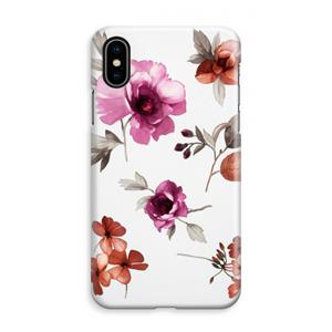 CaseCompany Geschilderde bloemen: iPhone XS Max Volledig Geprint Hoesje