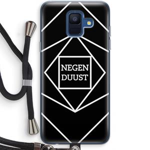 CaseCompany Negenduust geometrisch: Samsung Galaxy A6 (2018) Transparant Hoesje met koord